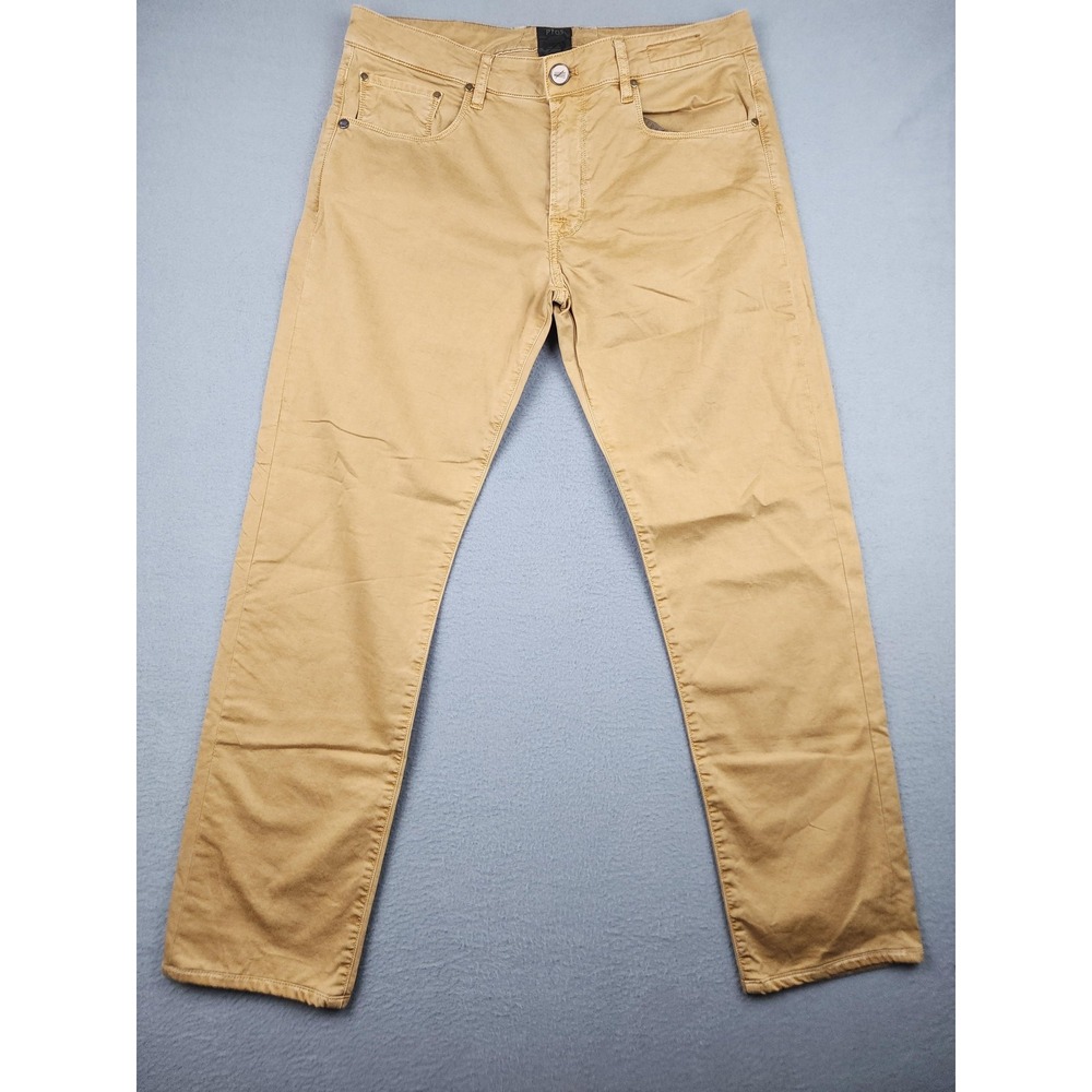 PT05 Jazz Jeans Mens 34x29 Beige Khaki Regular Fit Stretch Denim Casual Pants